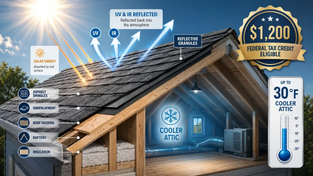 Solar-powered attic cooling system